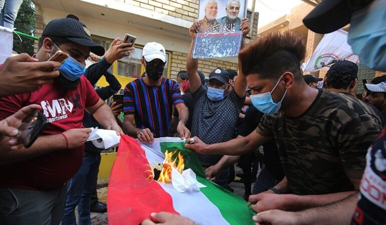 Kürdistan bayrağının yakılmasına tepkiler büyüyor