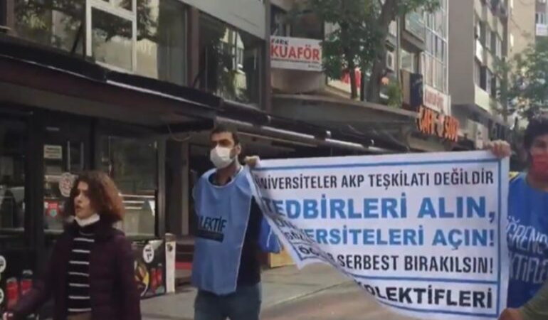 Öğrenci Kolektifleri’nin YÖK protestosunda gözaltı