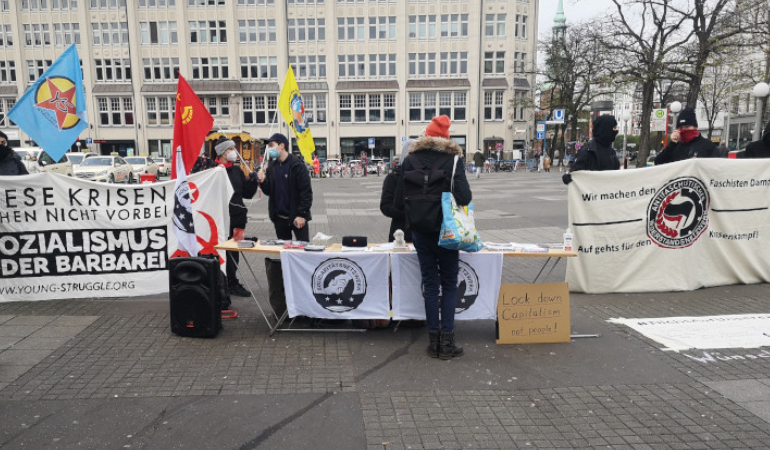 Hamburg’ta ekonomi kriz ve pandemi önlemleri protesto edildi