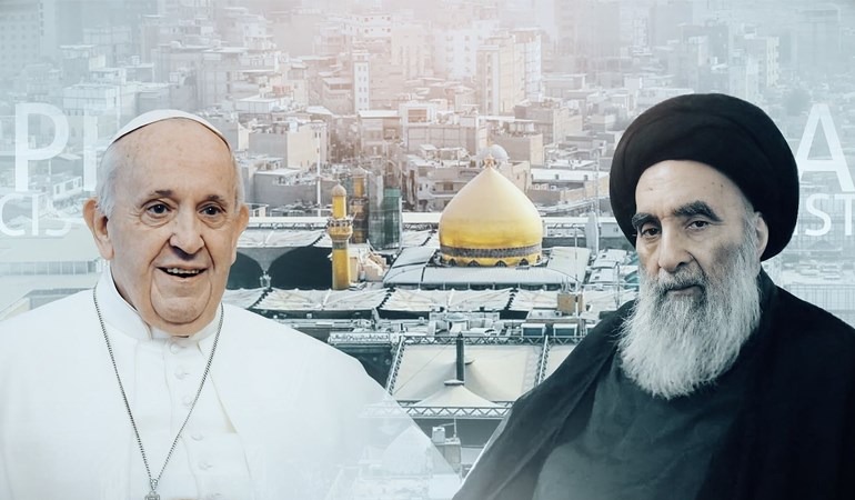 Papa Irak’ta Şii lider Ayetullah Ali el Sistani ile görüştü