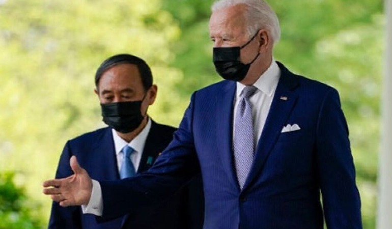 Biden, ilk yüz yüze görüşmesini Japonya Başbakanı Suga Yoşihide ile gerçekleştirdi