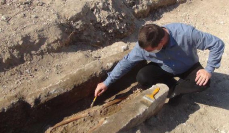 Adıyaman’da Bizans dönemine ait bir mezar keşfedildi