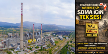 Soma’da esnaf kepenk kapattı: Soma Termik Santrali için eylemde